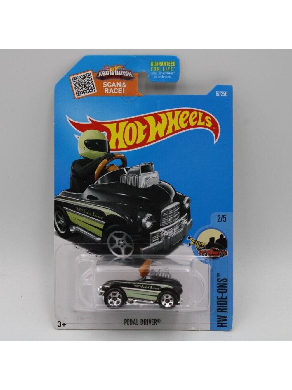 Hot Wheels Pedal Driver Car Black 2016 HW Ride-Ons 2/5 67/250